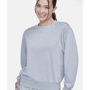 Wildfox Rhinestone Crewneck Sweatshirt Light Blue Size Large